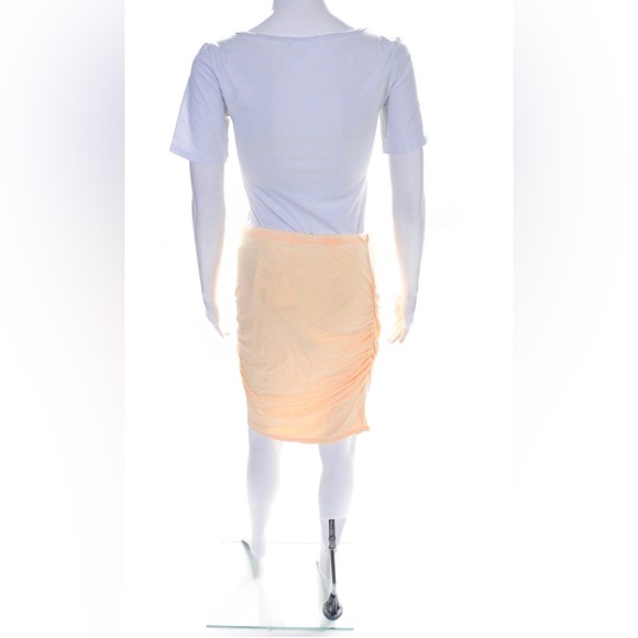 Sundry Womens Ruched Mini Peach Pencil Skirt Size 2 (XS) NWT - Picture 4 of 10